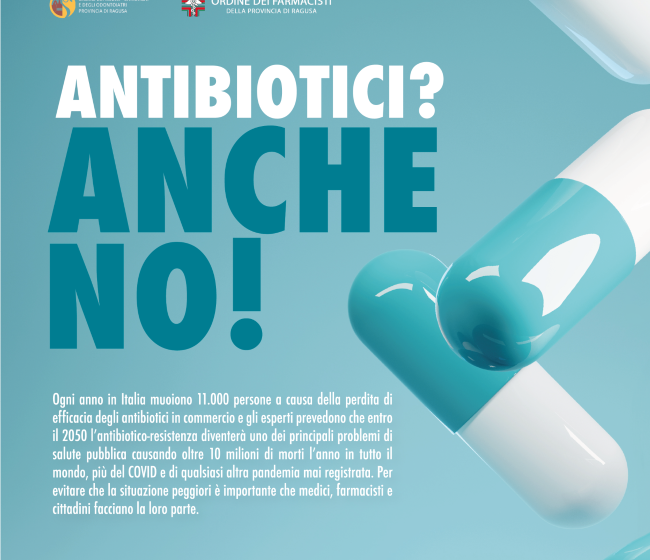  “Antibiotici? Anche no!”: la campagna sull’uso consapevole dal 18 al 24 novembre
