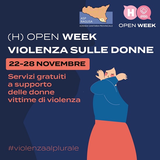  Giornata contro la violenza sulle donne: l’Asp di Ragusa lancia la (H) Open Week